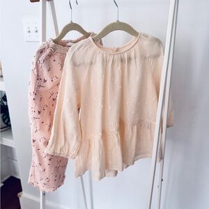 ZARA 2 PIECE BUNDLE. Size 4-5 SOFT PANTS AND FLOWY BLOUSE